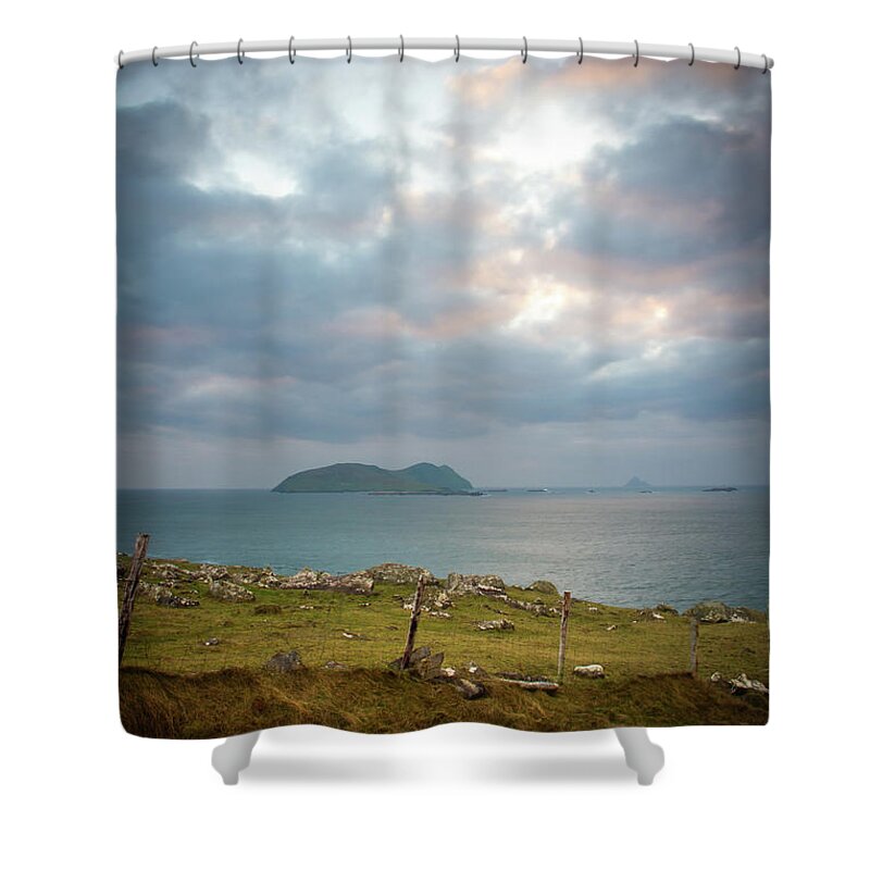 Coast Shower Curtain featuring the photograph Blasket View II by Mark Callanan