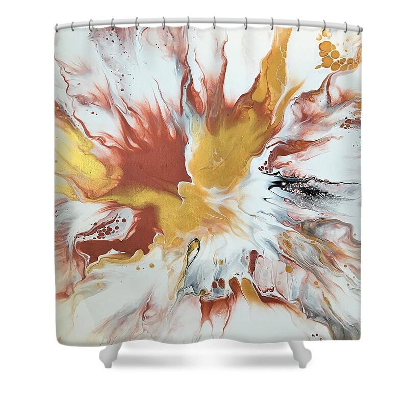 Abstract Shower Curtain featuring the painting Bliss by Soraya Silvestri