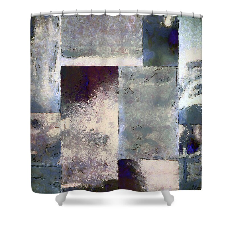 Geometric Shapes Shower Curtain featuring the digital art Blocks by Pennie McCracken