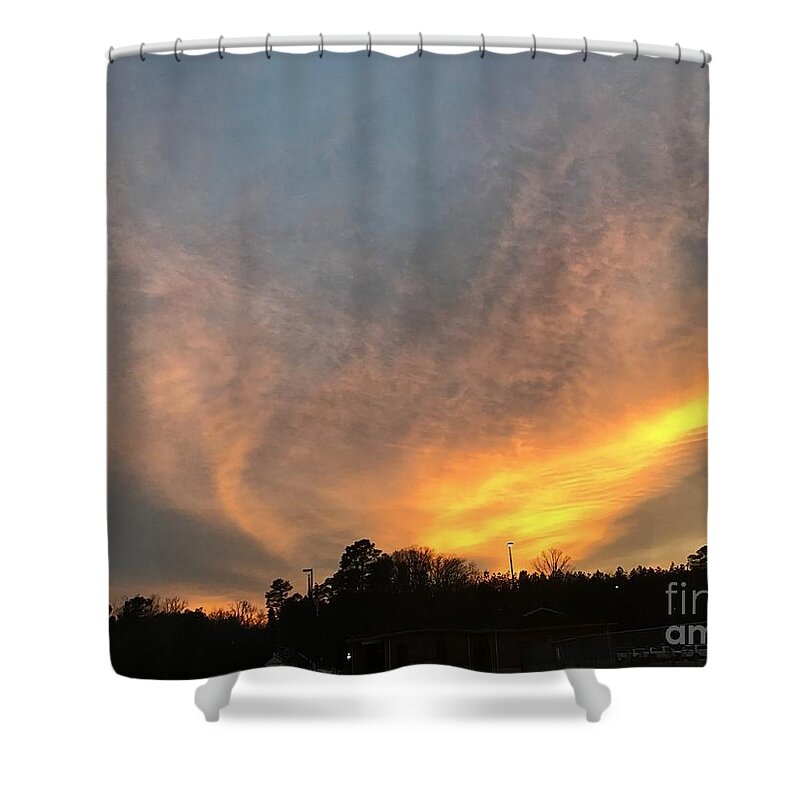 Virginia Sunset Shower Curtain featuring the photograph Blowout Sunset by Catherine Wilson
