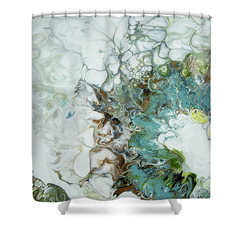 Blue Shower Curtain featuring the painting Blue Flower by Katrina Nixon
