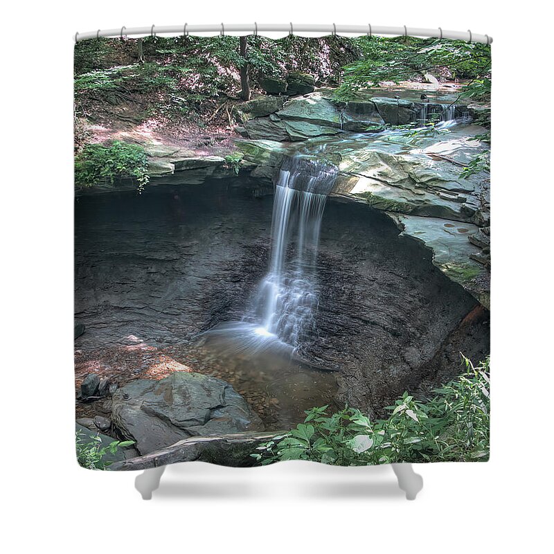 Blue Shower Curtain featuring the photograph Blue Hen Falls by Dennis Lundell