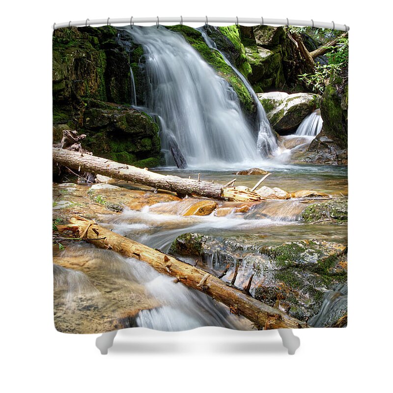 Nature Shower Curtain featuring the photograph Blue Hole Falls 10 by Phil Perkins