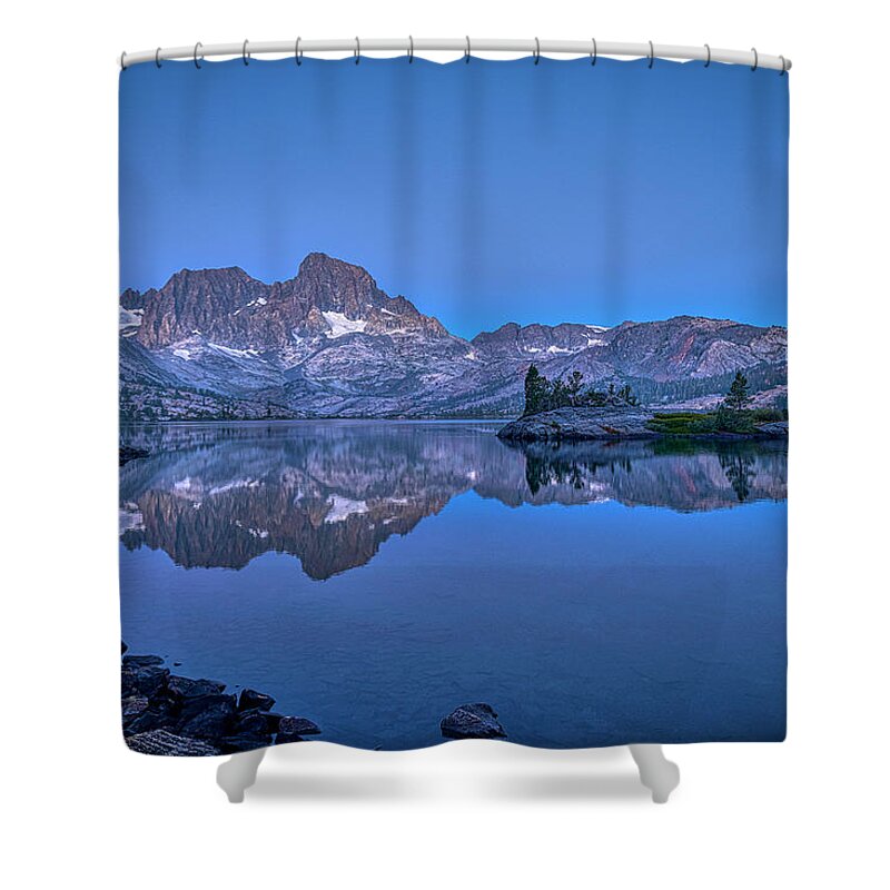 Landscape Shower Curtain featuring the photograph Blue Hour in Garnet Lake by Romeo Victor