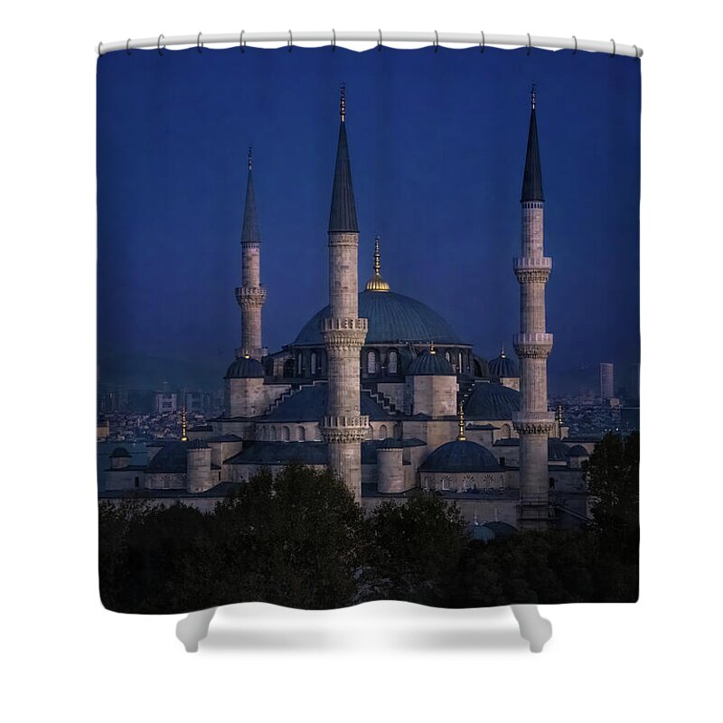 Blue Mosque Shower Curtain featuring the photograph Blue Mosque of Istanbul by Rebecca Herranen