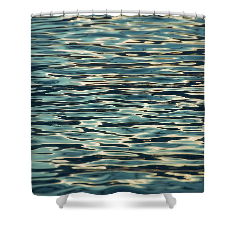 Abstract Water Shower Curtain featuring the photograph Blue Ocean by Naomi Maya