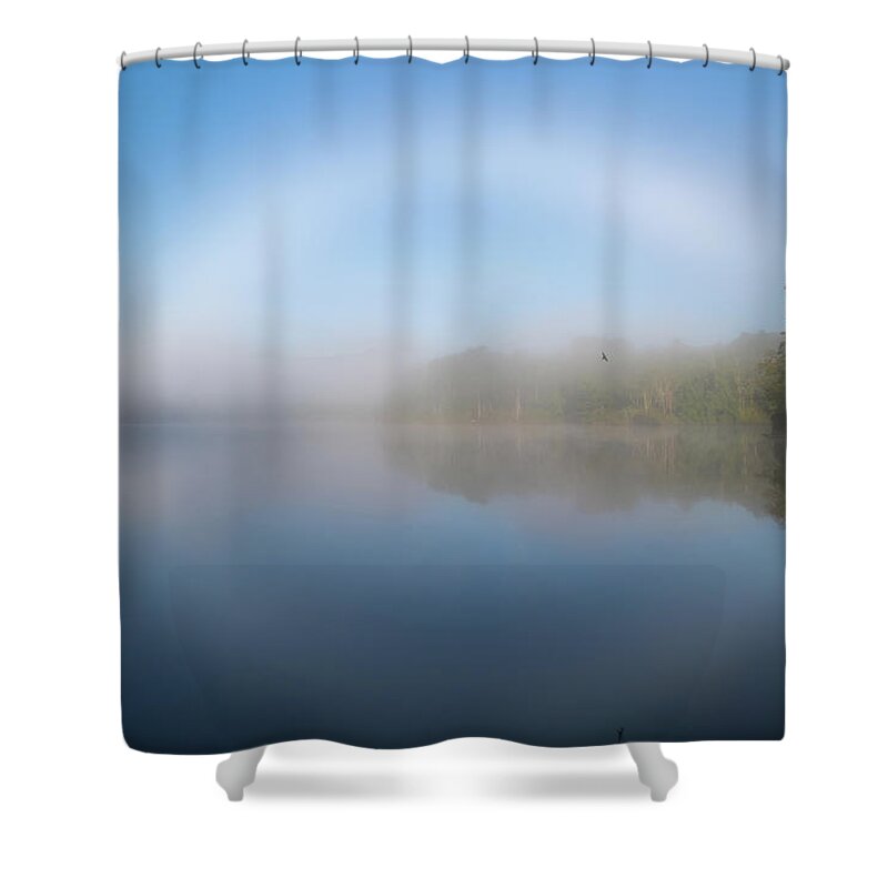 Price Lake Shower Curtain featuring the photograph Blue Ridge Parkway Fogbow by Tommy White
