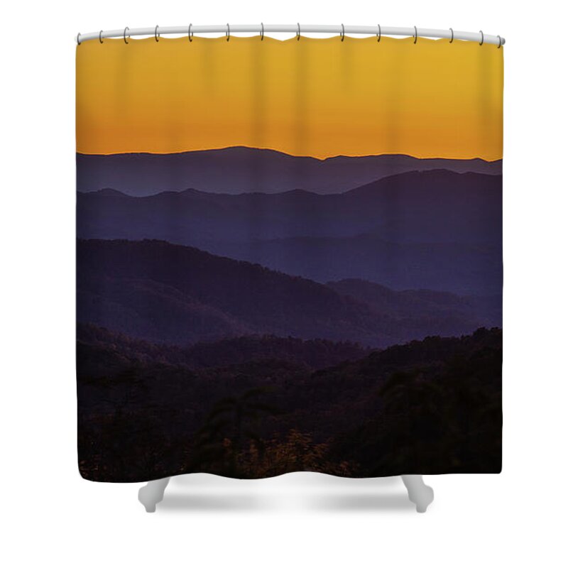 Nc Shower Curtain featuring the photograph Blue Ridge Parkway Sunset by Nick Noble