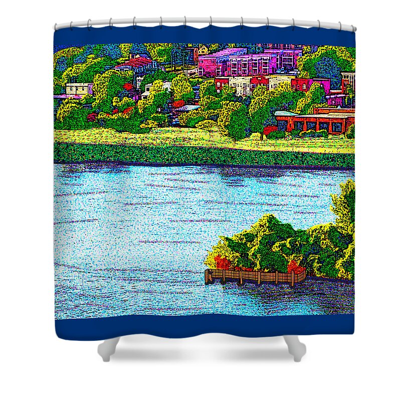 Chattanooga Shower Curtain featuring the digital art Bluff View 2 by Rod Whyte