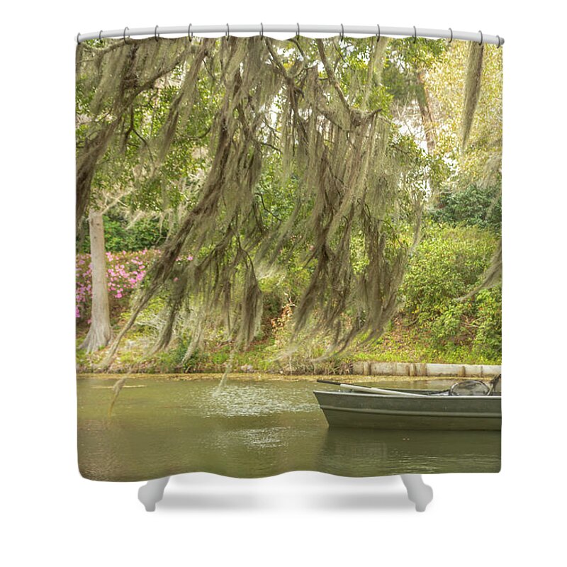 Boat Shower Curtain featuring the photograph Boat Afloat by Cindy Robinson