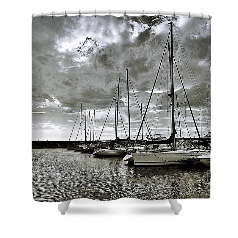 Boats Shower Curtain featuring the photograph Boats by Ramona Matei