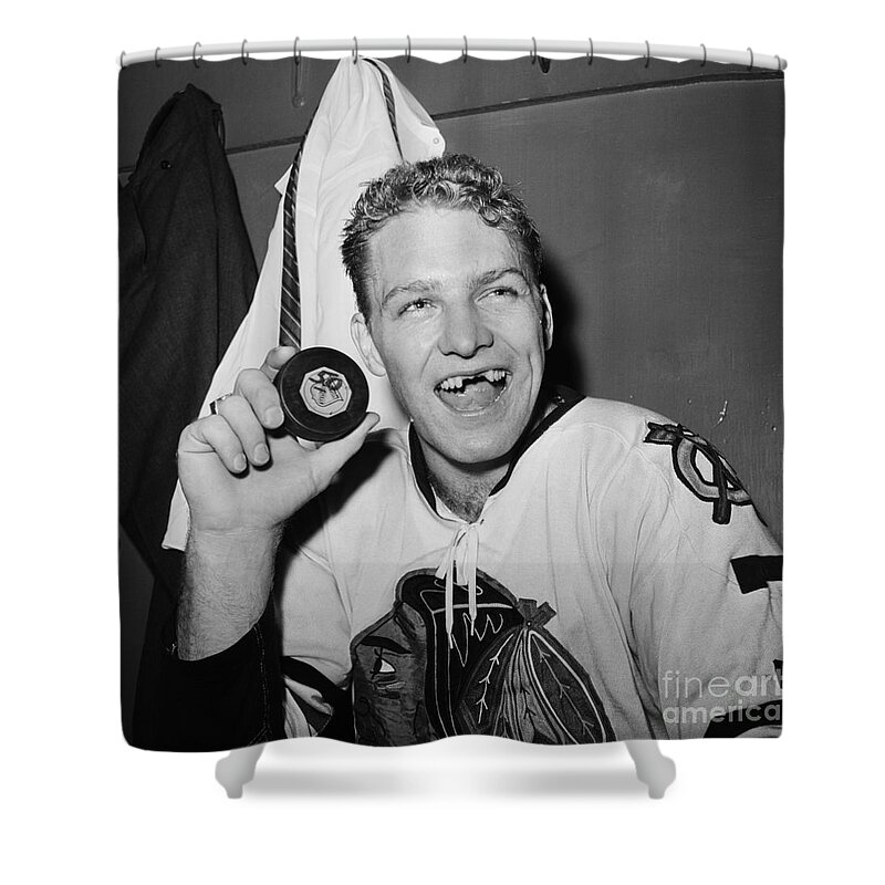 Bobby Shower Curtain featuring the photograph Bobby Hull 50 goal by Action