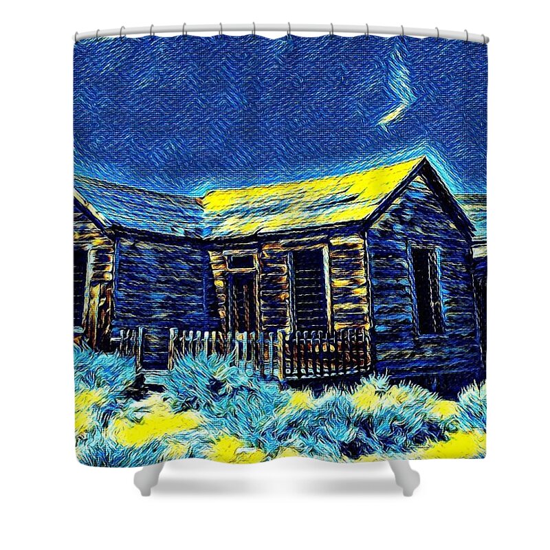 Bodie Shower Curtain featuring the photograph Bodie cabin by Steven Wills