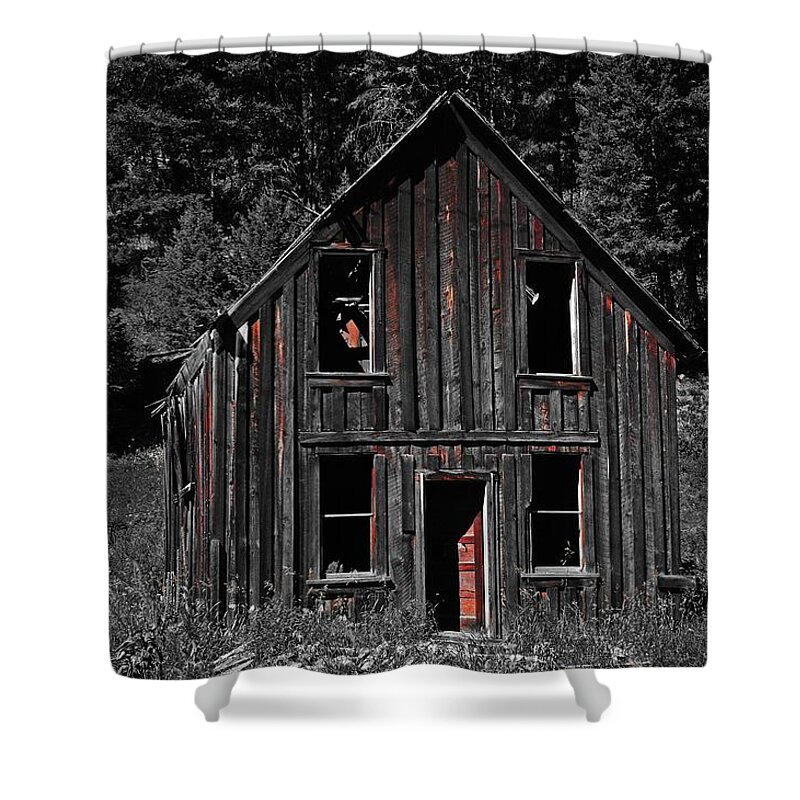 Bodie Washington Shower Curtain featuring the digital art Bodie Washington by Fred Loring