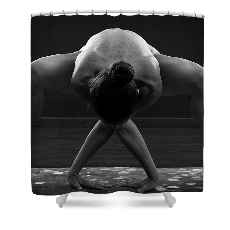 Yoga Shower Curtain featuring the photograph Body Symmetry by Josu Ozkaritz