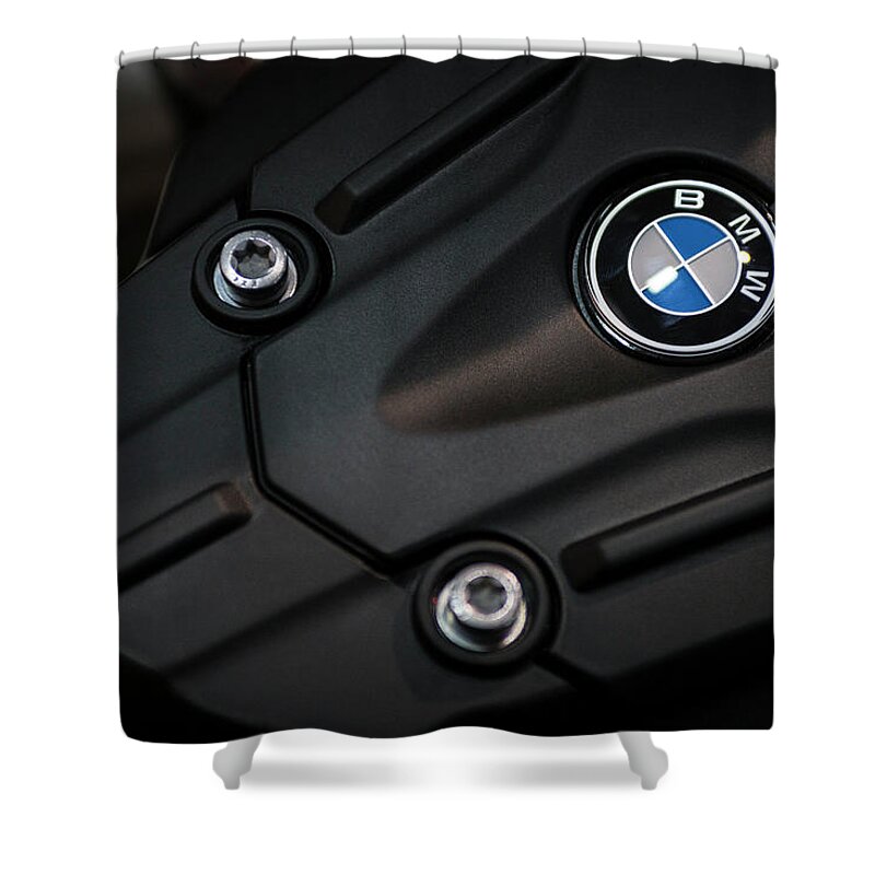 Dv8.ca Shower Curtain featuring the photograph Bolted BMW by Jim Whitley