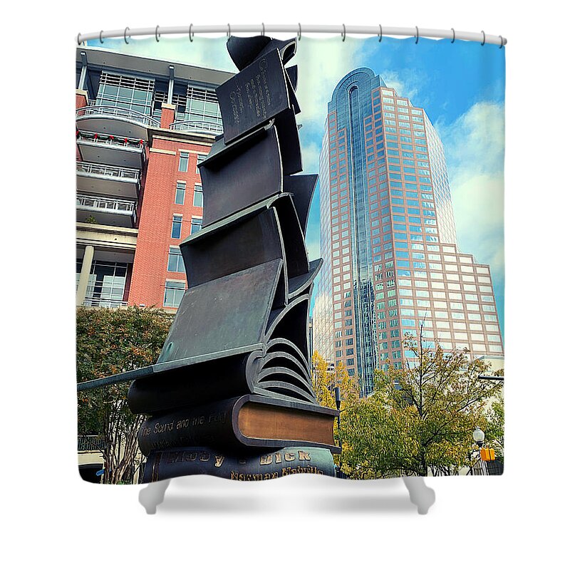 Charlotte Shower Curtain featuring the photograph Books Bigger Than Buildings by Lee Darnell