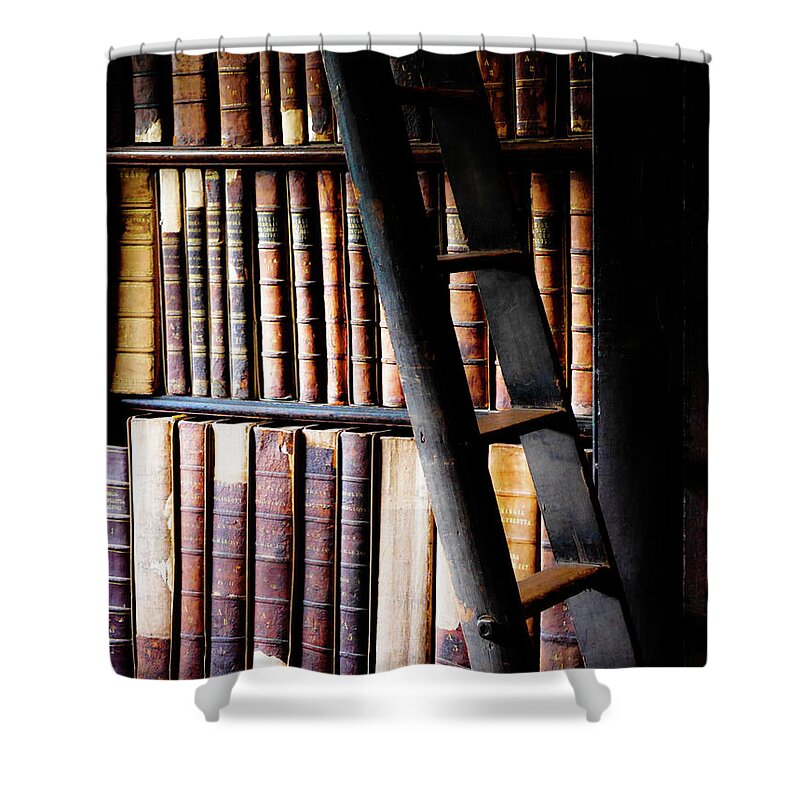 Books Of Knowledge By Lexa Harpell Shower Curtain featuring the photograph Books of Knowledge 2 by Lexa Harpell
