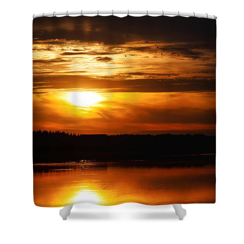 September Shower Curtain featuring the photograph Born to fire by Jaroslav Buna