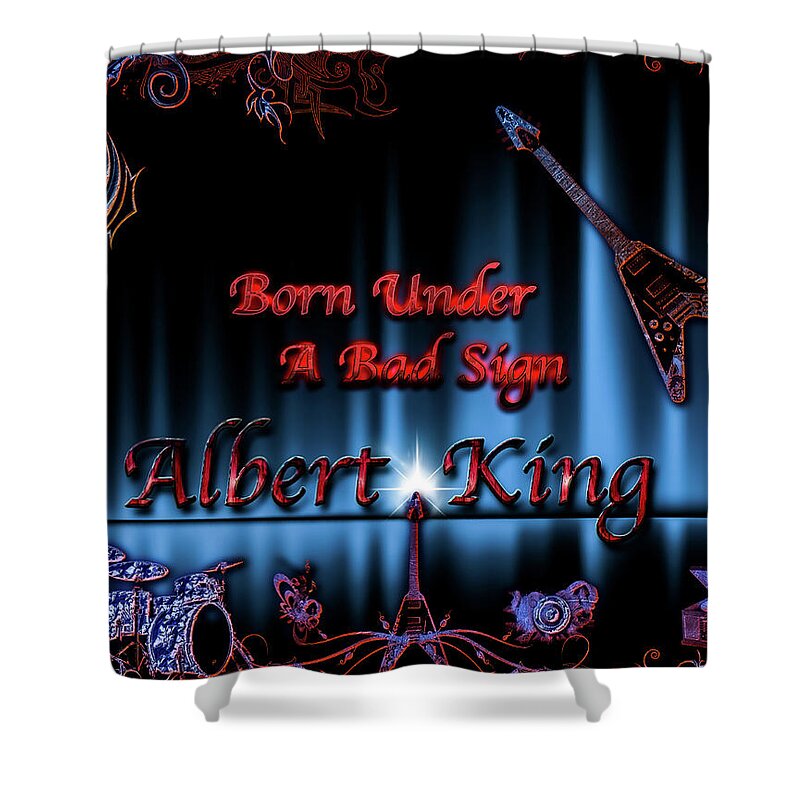 Born Under A Bad Sign Shower Curtain featuring the digital art Born Under A Bad Sign by Michael Damiani