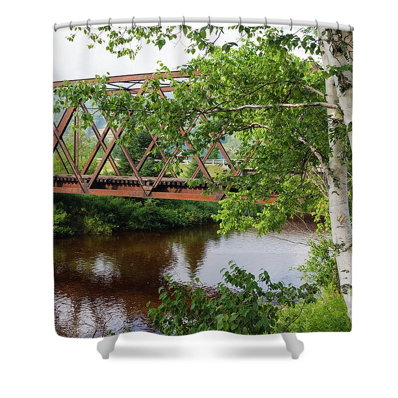 Birch Tree Shower Curtain featuring the photograph Boston and Maine Railroad - Bretton Woods New Hampshire USA by Erin Paul Donovan