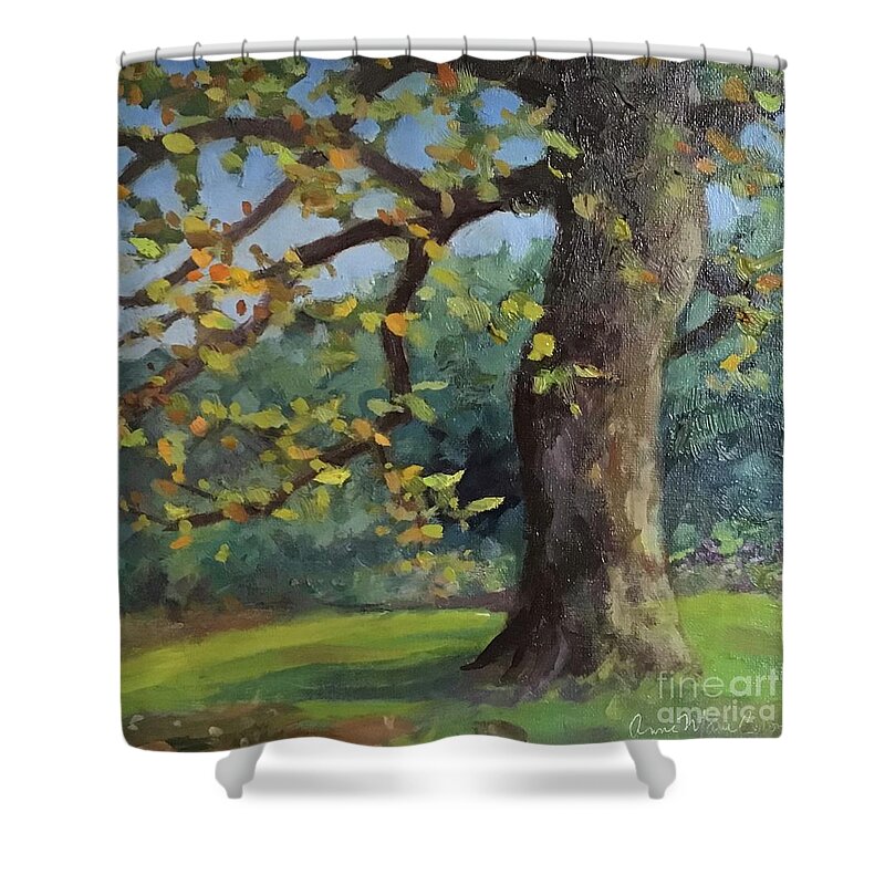 Tree Shower Curtain featuring the painting Botanical Tree by Anne Marie Brown