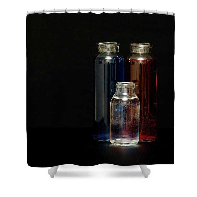 Bottle Shower Curtain featuring the photograph Bottles Still Life by Amelia Pearn