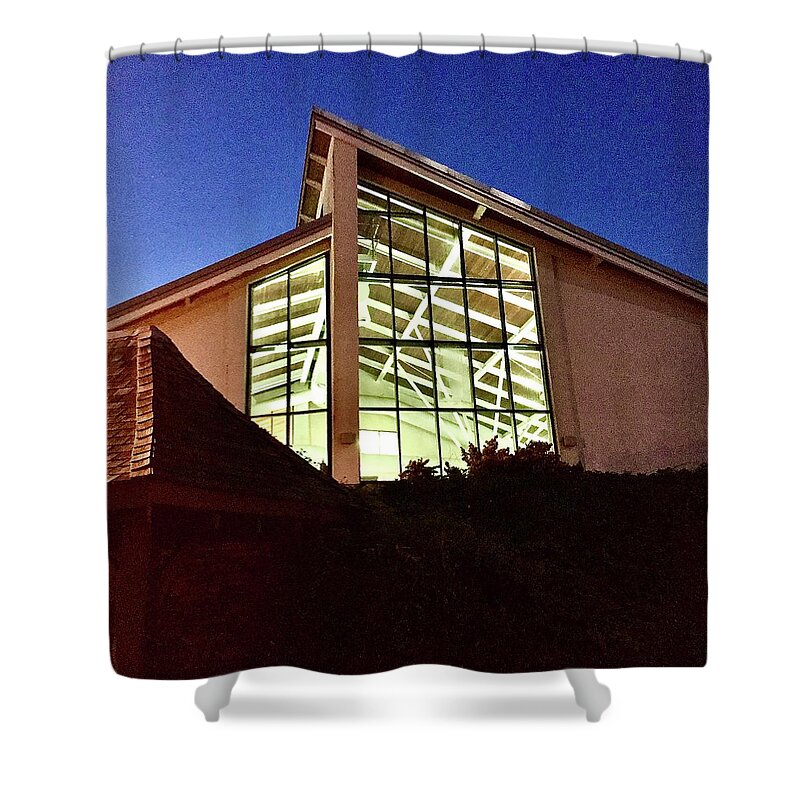 Highcliff Shower Curtain featuring the photograph Bournemouth Highcliff Leisure Centre Dorset by Gordon James