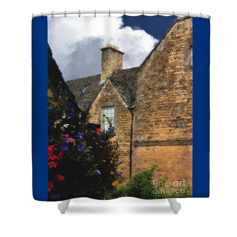 Bourton-on-the-water Shower Curtain featuring the photograph Bourton Back Alley by Brian Watt