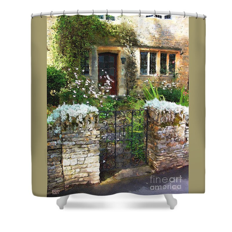 Bourton-on-the-water Shower Curtain featuring the photograph Bourton Front Gate by Brian Watt