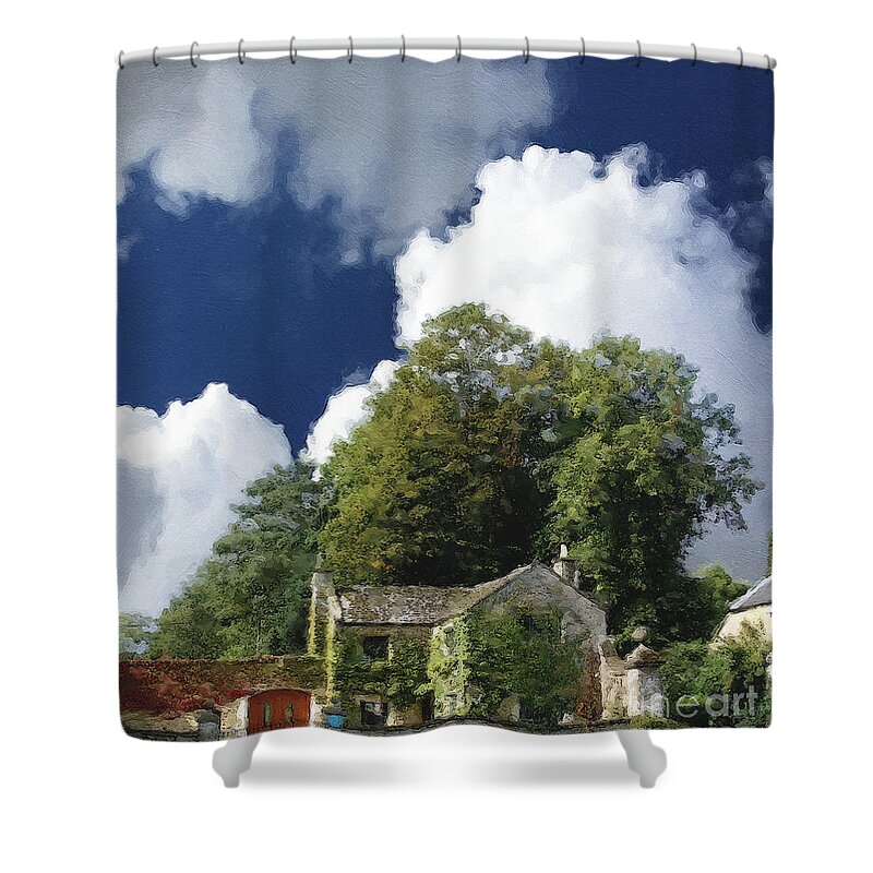 Bourton-on-the-water Shower Curtain featuring the photograph Bourton House by Brian Watt