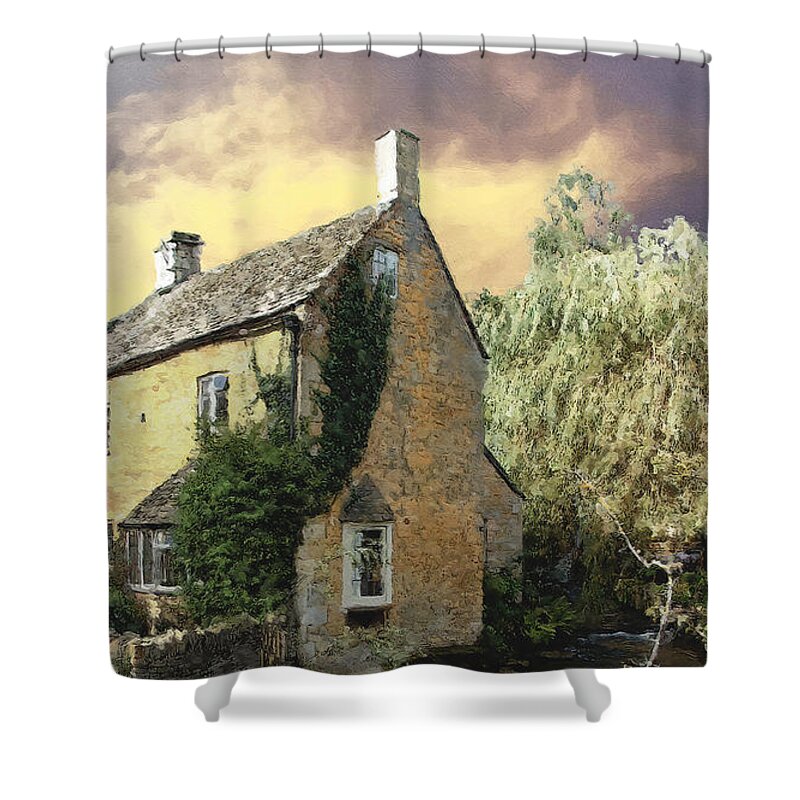Bourton-on-the-water Shower Curtain featuring the photograph Bourton on the Water by Brian Watt