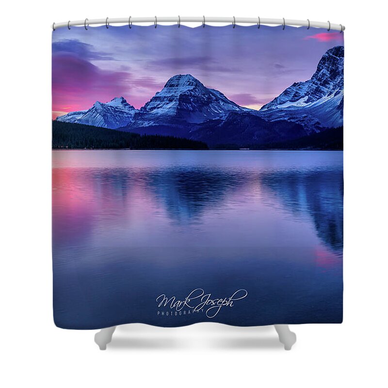 Sunrise Shower Curtain featuring the photograph Bow Lake Sunrise by Mark Joseph