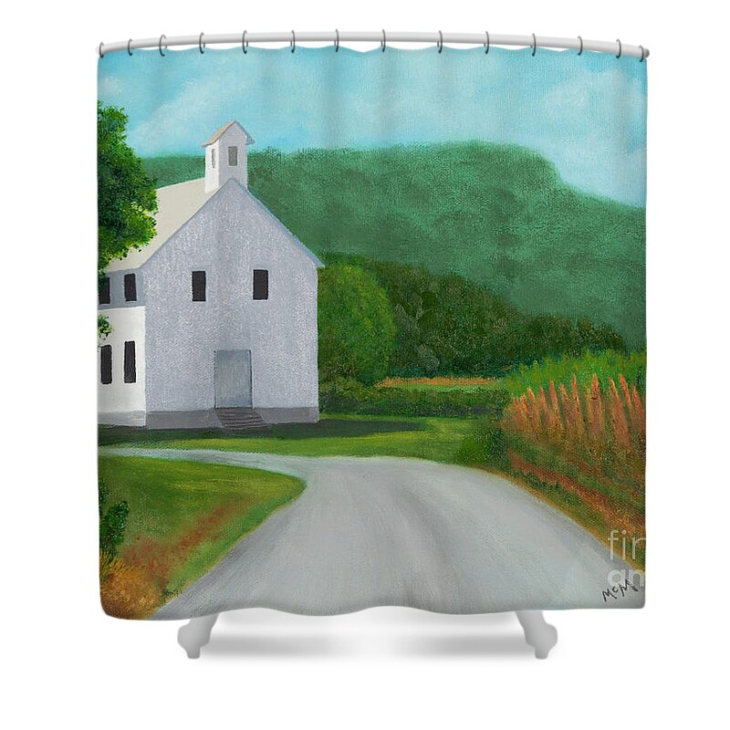 Boxley Baptist Church Shower Curtain featuring the painting Boxley Baptist Chruch by Garry McMichael