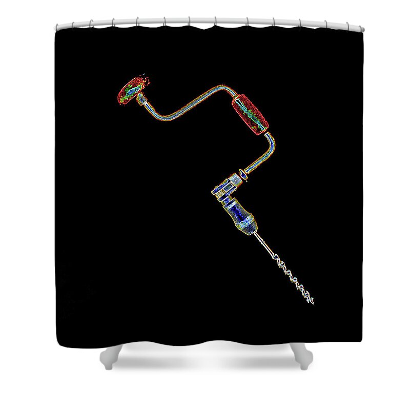Abstract Shower Curtain featuring the photograph Brace and Bit by Ira Marcus