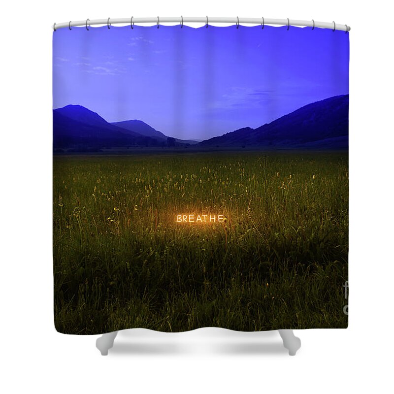 Open Space Shower Curtain featuring the photograph Breathe by Marco Crupi