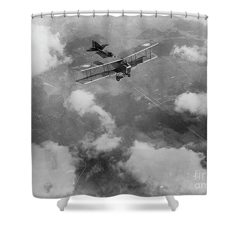 1918 Shower Curtain featuring the photograph Breguet Bomber, 1918 by Granger