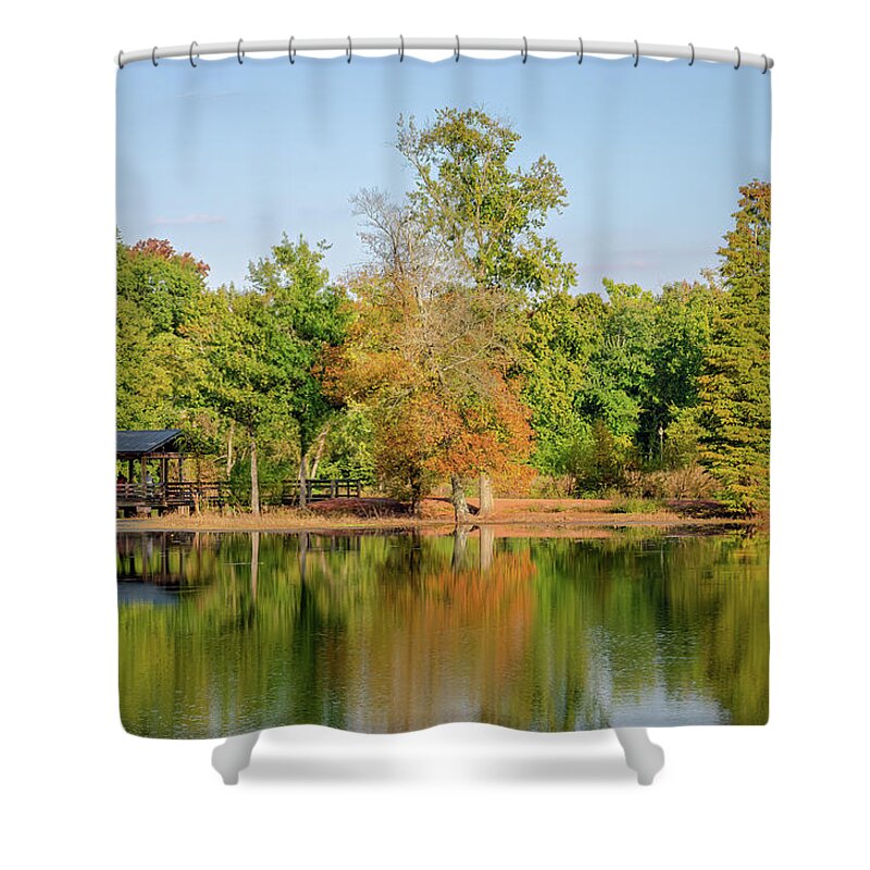 Nature Shower Curtain featuring the photograph Brick Pond Park-1 by John Kirkland