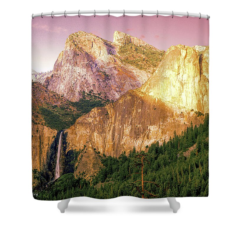 Yosemite National Park Shower Curtain featuring the photograph Bridalveil Falls by Randy Bradley