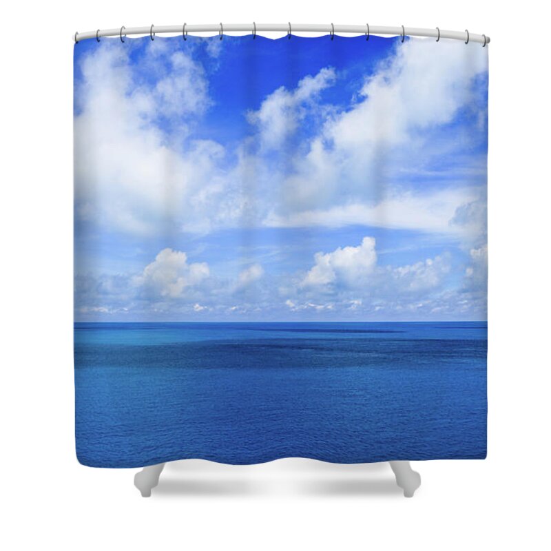 Bermuda Shower Curtain featuring the photograph Bright Blue Waters on the Way to Bermuda by Auden Johnson
