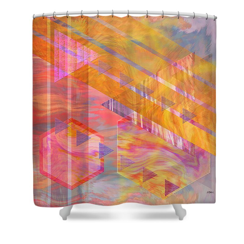 Bright Dawn Shower Curtain featuring the digital art Bright Dawn - Square Version by Studio B Prints