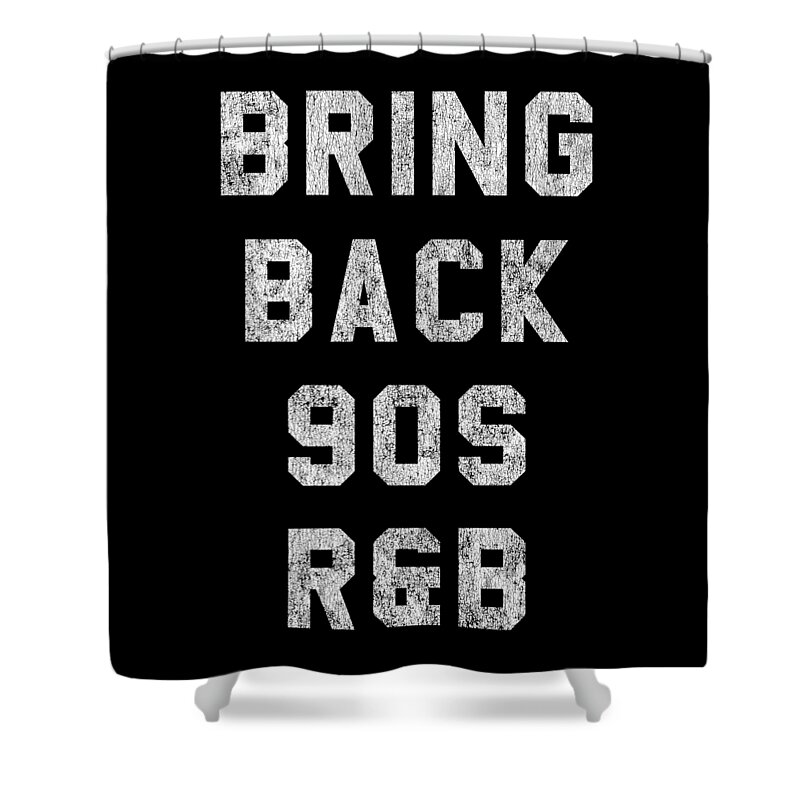 Cool Shower Curtain featuring the digital art Bring Back 90s RB Music by Flippin Sweet Gear