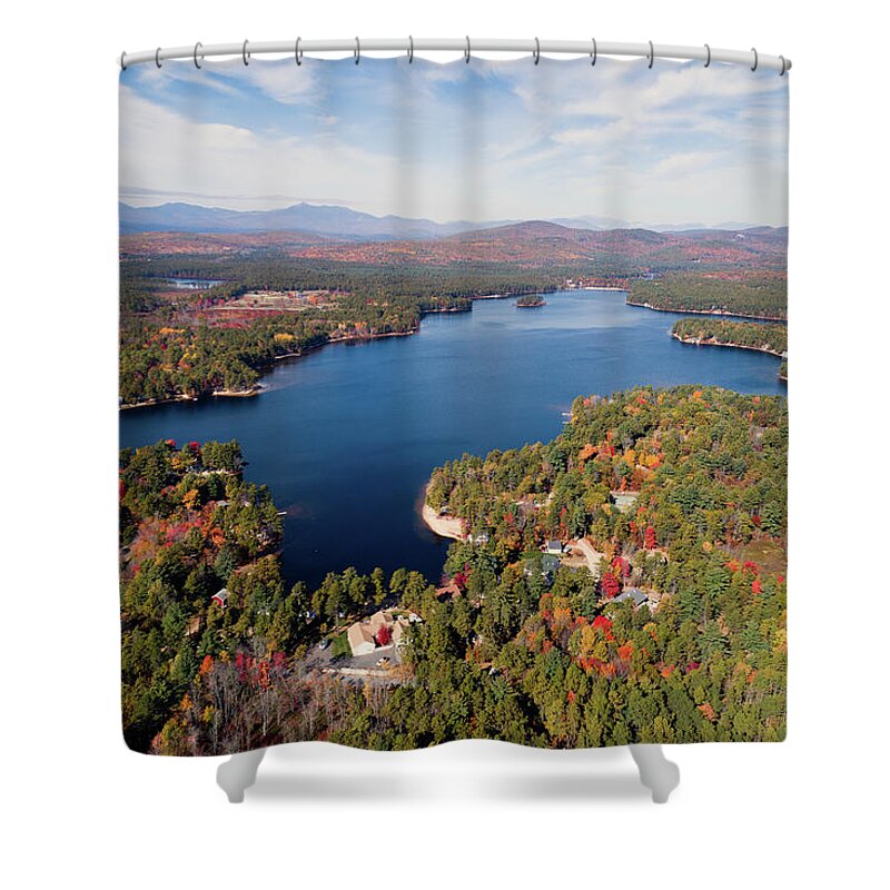 Broad Bay Shower Curtain featuring the photograph Broad Bay Ossippe Lake New Hampshire by John Rowe