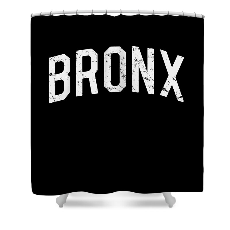 Funny Shower Curtain featuring the digital art Bronx by Flippin Sweet Gear