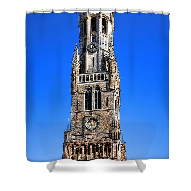Bruges Shower Curtain featuring the photograph Bruges Belfry by Olivier Le Queinec