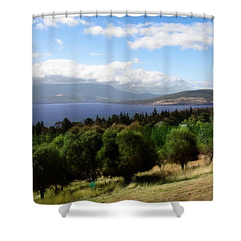 Australia Shower Curtain featuring the photograph Bruny Island Orchard by Frank Lee