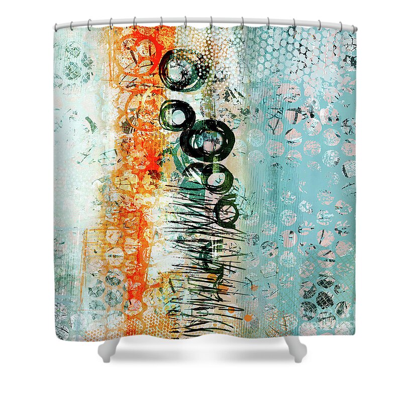 Orange Shower Curtain featuring the photograph Bubble Up by Marilyn Cornwell