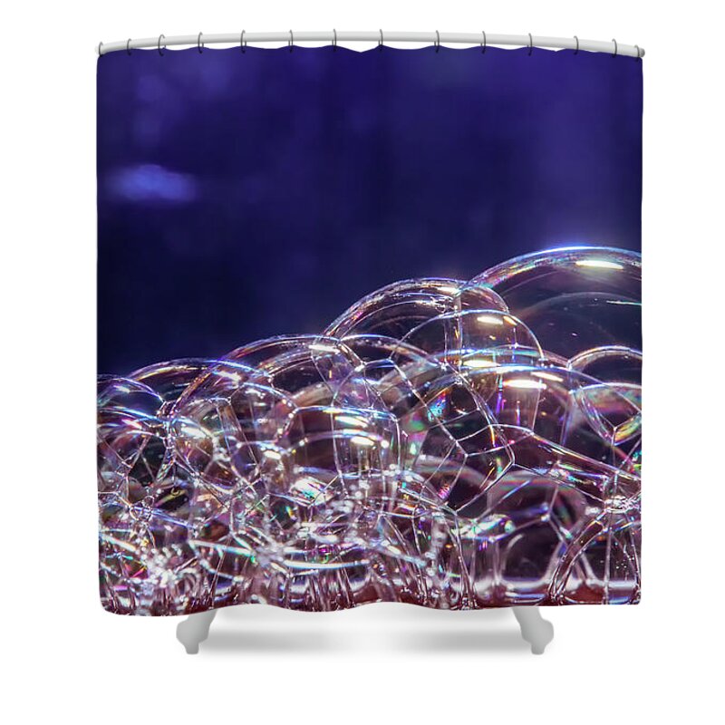 Macro Shower Curtain featuring the photograph Bubbles by Tom Watkins PVminer pixs