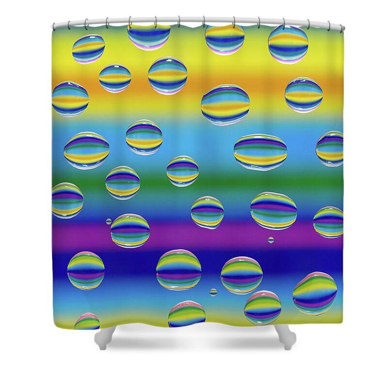 Abstract Shower Curtain featuring the photograph Bubblicious by Anthony Sacco