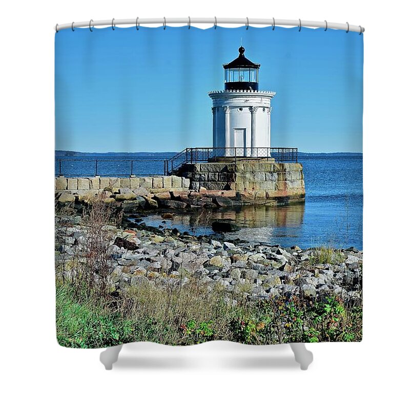 Bug Shower Curtain featuring the photograph Bug Light Horizontal View by Frozen in Time Fine Art Photography